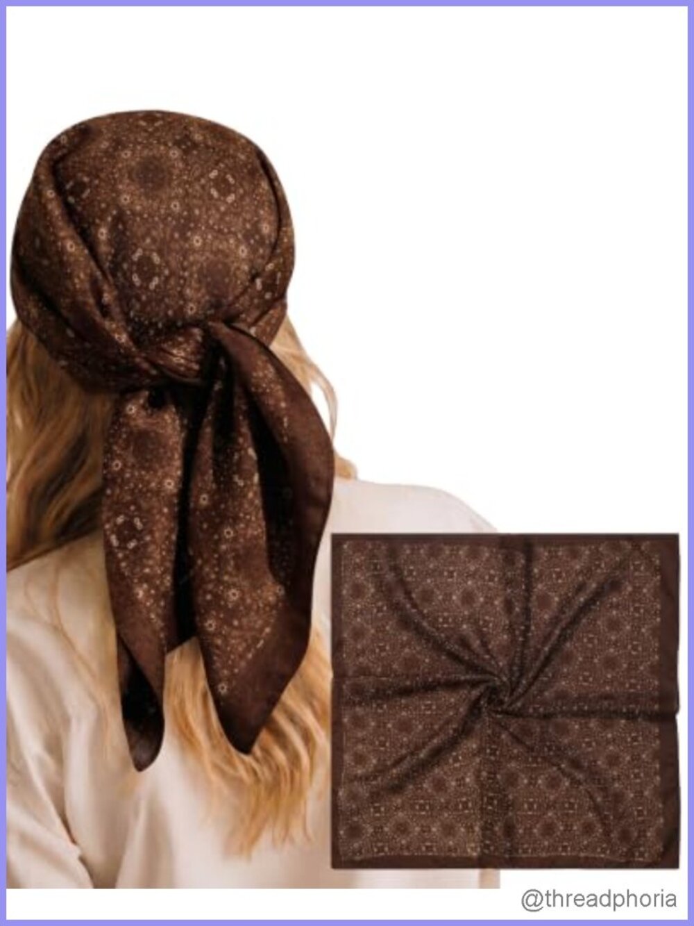 27.5" Cotton-Like Polyester Square Head Scarf Bandana Neck Wrap Hair
